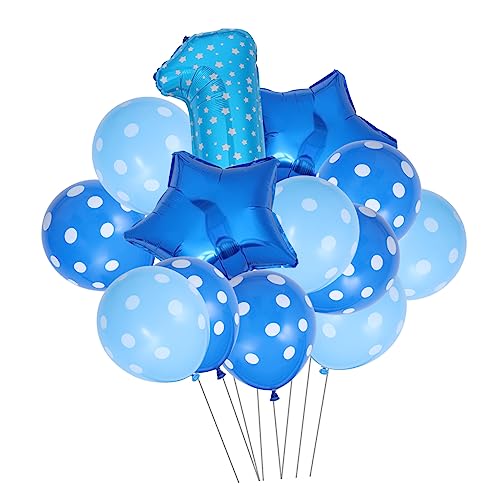 CIYODO 1 Satz Ballondekoration Konfetti Geburtstagsballons Luftballons für Geburtstagsfeier kinder party kinderparty Zahlenballons Partyzubehör Dekorative Luftballons ， Blue von CIYODO