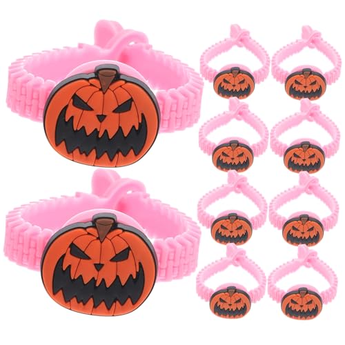 CIYODO 10 Stück Abnehmbare Kinderarmbänder, Halloween-cartoon-armband, Leichte Halloween-armbänder von CIYODO