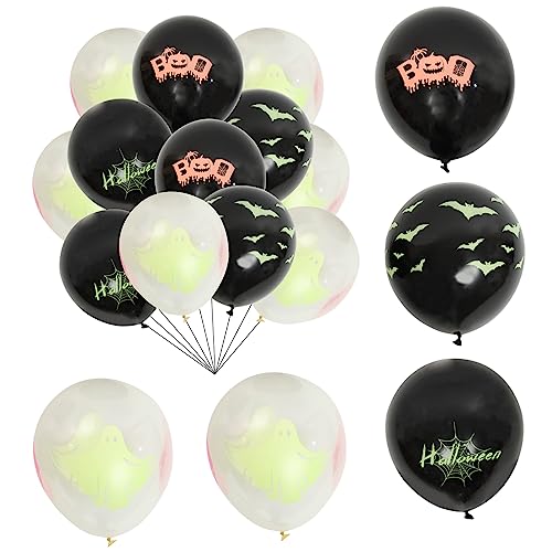 CIYODO 100st Halloween Fluoreszierende Ballons Halloween-geisterballons Halloween-dekorationen Halloween-partygeschenke Halloween-party-ballon Halloween-ballon Festivalballons Emulsion von CIYODO