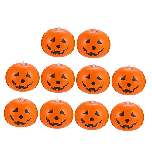 CIYODO 10pcs Halloween Kürbisballons Leichtes Design Kürbisballons Dekorative Halloween Party Balloons von CIYODO