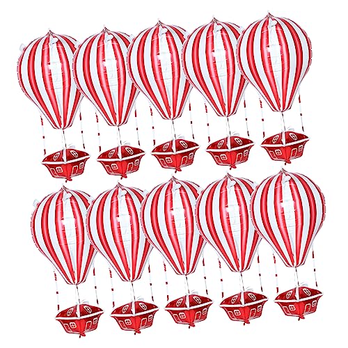 CIYODO 10st Geburtstagsfeier Dekoration Schwarzer Ballon Junge Geburtstagsfeier Ballon Mylar-heißluftballon Weltraumspielzeug Für Kinder Aufblasbare Puppen Heliumballon Aluminiumfolie Rot von CIYODO