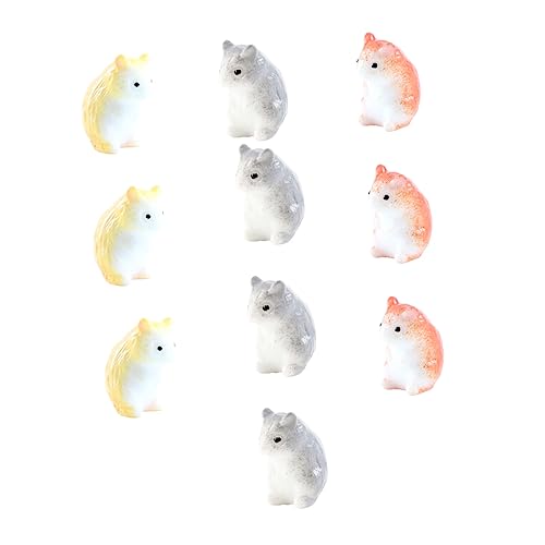 CIYODO 10st Kuchendekor Aus Harz Süße Figur Tierfigur Kuchendekoration Hamster-Ornament Backenverzierung Kuchen Topper Modell Spielzeug Mini-hausdekoration Kuchen Verzieren Colorful von CIYODO