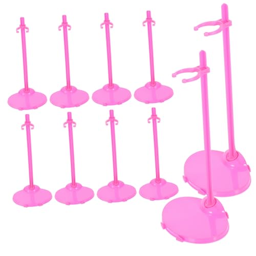 CIYODO 12St Puppenständer Spielzeuge Figur Steht Puppenanzeige Mini Ausstellungsstand Kinder deko doll Accessories Halterung für Puppenhalter Standregal Plastik Transparent von CIYODO