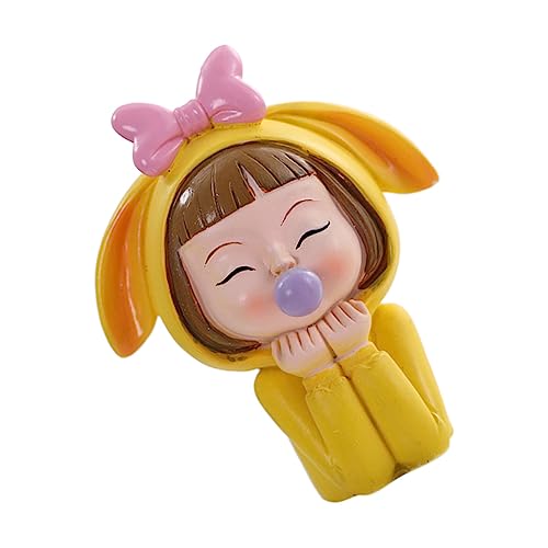 CIYODO 1stk Mädchen Puppe Dekoration Miniatur-mädchenstatuen Kleines Mädchen Miniatur Figur Außendekorationen Kuchendekorationen Kuchen Picks Ornament Für Kinder Türdekoration Yellow Harz von CIYODO