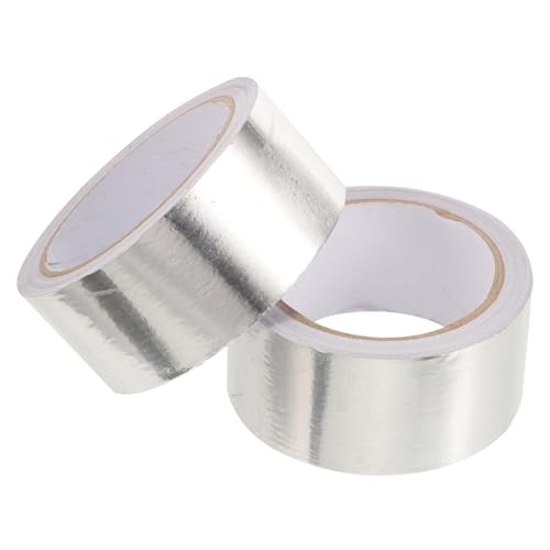 CIYODO 2 Rollen Verdicktes Aluminiumfolienband Hitzebeständiges Alu Klebeband Für Isolierung Abdichtung Und Reparaturen Robustes Selbstklebendes Aluminiumklebeband Für Heizung üftung von CIYODO