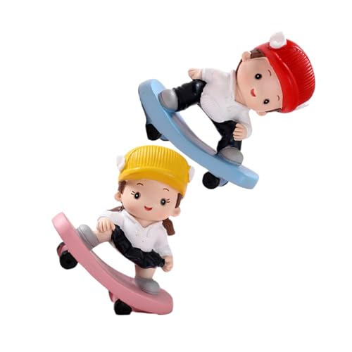 CIYODO 2 Stück Junge Mädchen Statue Cupcake Topper Harz Kind Figur Kuchen Dekorieren Versorgung von CIYODO