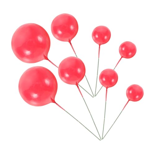 CIYODO 20 Stück Kuchendekorationszubehör Luftballons Feen Cupcake Dekorationen Dekorativer Ball Topper Ballon Kuchendekoration Kugelförmige Cupcake Topper Kuchenbälle Dekoration von CIYODO