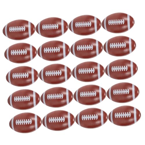 CIYODO 20St Halskette Abstandsperle Feld Fußball-Partygeschenke Sportperlen Rugby Jumbo american football Amerikanischer Football Perlen für Freundschaftsohrringe Fußballperlen Muhe Brown von CIYODO