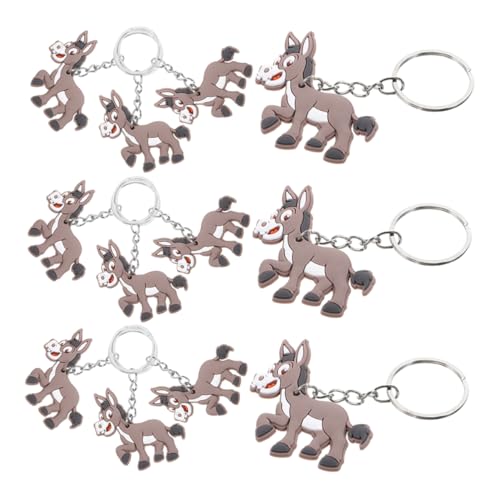 CIYODO 20st Esel Schlüsselanhänger Eselfigur Schlüsselanhänger Mit Hängendem Charme Tierischer Schlüsselanhänger Esel-charme Cartoon-schlüsselanhänger Esel-schmuck Esel Charms Pvc von CIYODO