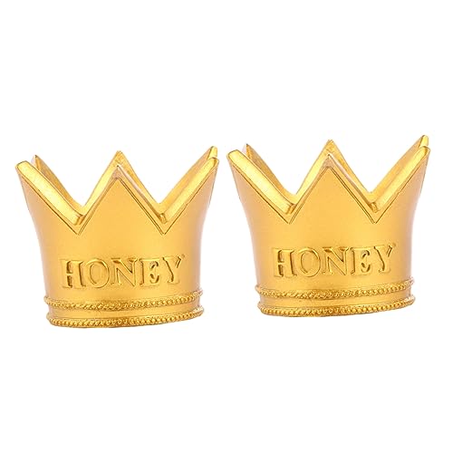 CIYODO 2st Kuchendekorationsverzierungen Goldrand -dekorationen Kuchen Picks Tiara Prinzessin Dekor Kuchenverzierung Cupcake-topper Prinzessin Krone Mini-kronen Babykrone Golden Harz von CIYODO