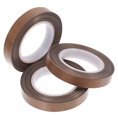 CIYODO 3 Rollen Hochtemperaturbeständiges Klebeband Drahtband Isolierband aus Glasfasergewebe packing tape paketband multifunktionales Isolierband Industrie-Elektroband Light Brown von CIYODO