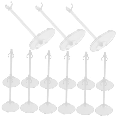 CIYODO 30 STK Puppenständer Figure Stand puppenzubehör Puppenaufsteller Puppenpflege Puppenhalter anzeigen Kleiner Figurenständer Spielzeug Puppenhalterung Puppenregal Plastik Transparent von CIYODO