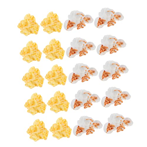 CIYODO 30St Künstliches Popcorn Kinder Spielzeuge Popcorn-Schmuck catchring Party Dekoration Halskette Schmuck schlüsselanhänger Schmuckverzierung handwerkliche Verzierung Plastik von CIYODO