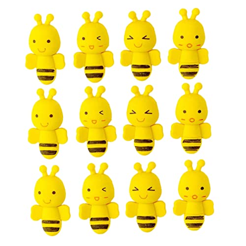 CIYODO 36 Stück Bienen Radiergummi Für Kinder Schreibwaren Cartoon Malerei Radiergummis Kinder Radiergummis Lustige Bienenförmige Radiergummis Nützliche Malwerkzeuge Entzückende von CIYODO