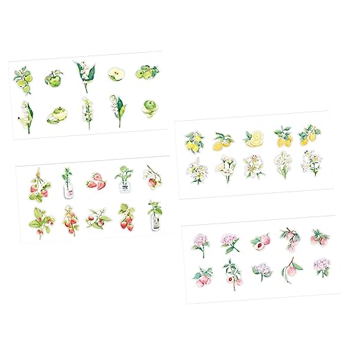 CIYODO 4 Sätze Heißprägeaufkleber handgemachte Aufkleber DIY-Scrapbooking-Aufkleber Kawaii-Aufkleber Scrapbooking Sticker Scrapbook Stickers Kunstaufkleber Bastelaufkleber das Haustier von CIYODO