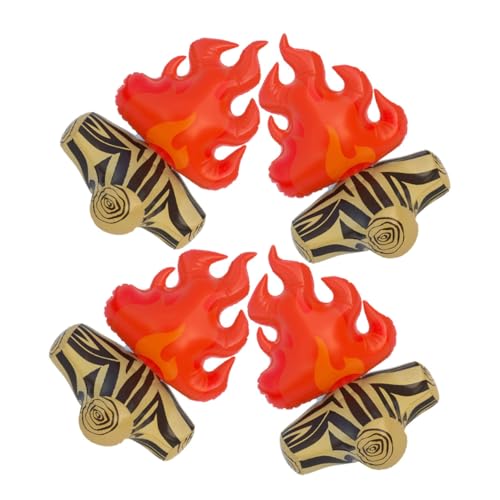 CIYODO 4 Stück Aufblasbare Flamme Flammenmodell Verschleißfeste Lagerfeuerstütze Tragbares Aufblasbares Lagerfeuer Falsches Lagerfeuer Aufblasbares Lagerfeuermodell Hofdekoration Pvc von CIYODO