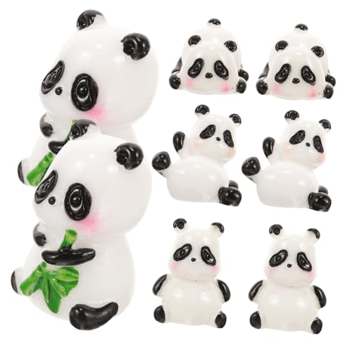 CIYODO 40 STK Mini-Panda-Ornament Desktop-Panda-Dekoration Miniatur-Tierfiguren Panda-Kuchendekoration Animal Figures gartendekoration Spielzeug Figur aus Harz Panda-Dekorationen Hofpanda von CIYODO