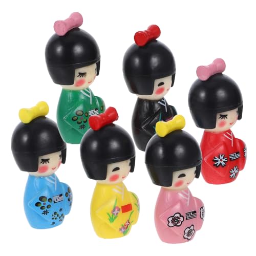 CIYODO 48 STK Kimono-puppenschmuck Feng-Shui Japanisches Mädchen Entzückende Japanische Kimonopuppe Spielzeug Japanische Tischdekoration Asiatische Figuren Miniaturpuppe Statue Fee PVC von CIYODO