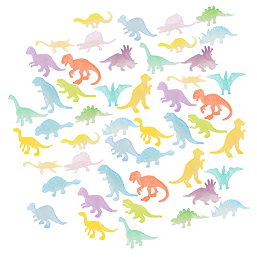 CIYODO 48st Leuchtender Kleiner Dinosaurier Leuchtendes Dinosauriermodell Kleiner Leuchtender Dinosaurier Winzige Spielzeuge Für Ostereier Leuchtende Dinosaurier Spielzeug Für Jungen Pvc von CIYODO