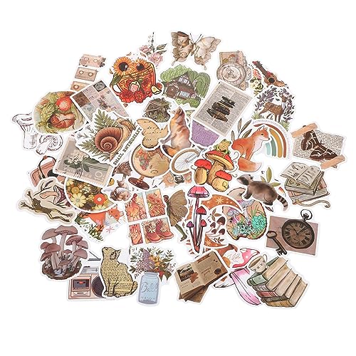 CIYODO 50 Stück Graffiti-Aufkleber alte Aufkleber Retro-Dekor Laptop-Tastatur-Aufkleber DIY Scrapbooking Sticker Scrapbook Stickers Wasserbecher Dekor Scrapbook-Sticker selber Machen PVC von CIYODO