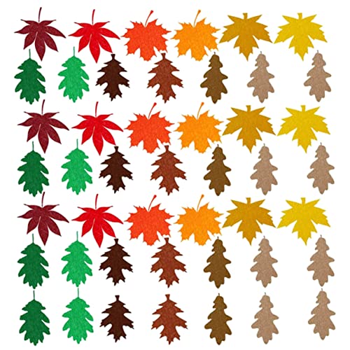 CIYODO 528 Stück Blätter Halloween-Aufkleber Wandtattoos Thanksgiving-Tisch Konfetti tapetenablöser Wand Sticker filzen Thanksgiving Day Fensteraufkleber dekorativer Wandaufkleber gefühlt von CIYODO