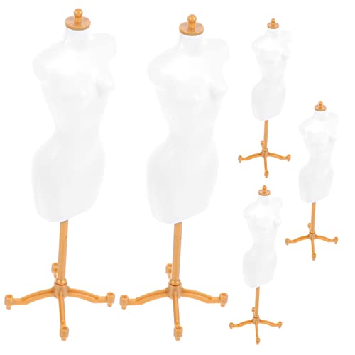 CIYODO 5Pcs Puppenaufhänger Film Puppenhauszubehör Puppenkleid Steht Form Mannequin-Kleiderform puppenkleiderbügel Puppen kleiderbügel kleiderständer Mini-Hausbedarf Puppenständer Plastik von CIYODO