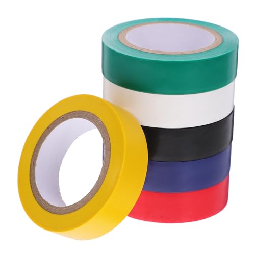 CIYODO 6 Rollen Elektrisches Isolierband Rosa Isolierband Drahtband Papier Klebeband Schutzband Rosa Klebeband Farbiges Isolierband-sortiment Rosa Malerband Gafferband Schwarz Flüssig Pvc von CIYODO