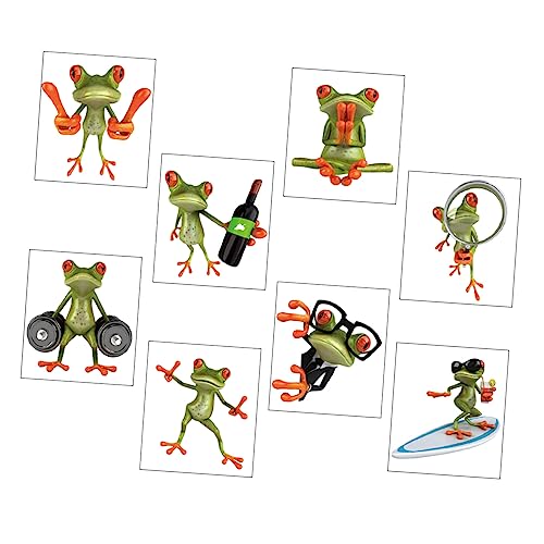 CIYODO 8St Kreativer Frosch Auto Aufkleber Frösche Wandtattoos LKW-Aufkleber dekorative Aufkleber Frog Sticker Frogs Aufkleber Autoaufkleber Toilettenaufkleber Frösche Aufkleber PVC von CIYODO