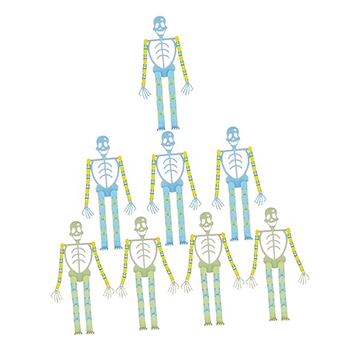 CIYODO 8st Verschiedene Skelettrahmen Skelett Dekorationen Skelettmodell Neuheit Halloween Halloween-skelett Halloween Dehnbares Skelett Halloween Leuchtendes Skelett Spielzeuge Plastik von CIYODO