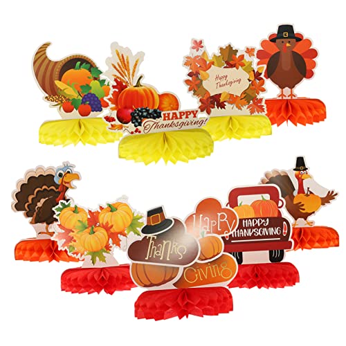 CIYODO 9St Thanksgiving-Bienenwabenkugeln Thanksgiving Day Tischdekoration Haushaltsdekoration Wabenkugeldekor büro Dekoration Office Decoration Wabenpapierhandwerk Dekoration aus Papier von CIYODO