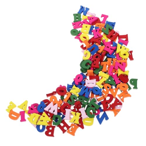 CIYODO Bunte Holzbuchstaben DIY Alphabet Deko Für Kreative Wandgestaltung 15mm Ideal Für Bastelprojekte Und Kinderzimmer Dekoration von CIYODO