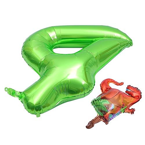 CIYODO Digitaler Aluminiumfolienballon Luftballons mit Partynummern Luftballons für Kinder 3 Ballon dino ballon dino luftballons Zahlenballons grüne Luftballons Ballons dekor Partyballons von CIYODO