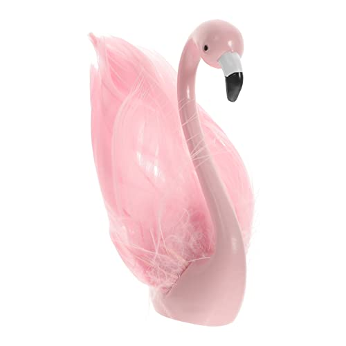 CIYODO Flamingo-Ornamente Auto-Flamingo-Dekor Mini-Flamingo-Skulptur Flamingo Tischdekoration Flamingofiguren Flamingo-Statue Spielzeug Flamingo-Dekoration Kuchendekoration Feder Rosa von CIYODO