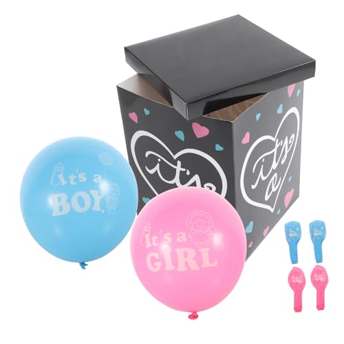 CIYODO Gender Reveal Partybox Mit Luftballons Dekoration Für Babyparty Verdickte Papierballons Verschiedenen Farben Perfekte Partydeko Für Den Großen Moment Ideal Für von CIYODO