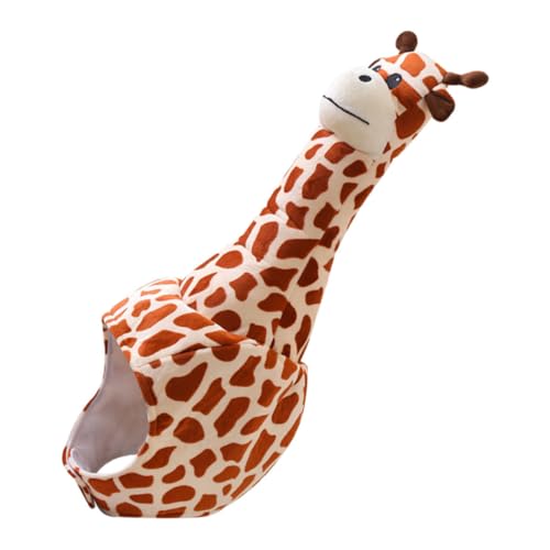 CIYODO Giraffenhaube Giraffen Plüschhut Giraffen Kopfbedeckung Kostümhut Kostüm Partyhut Giraffenhut Party Giraffe Kopfschmuck Plüsch Neuheitshut Party Plüschhut Giraffen von CIYODO