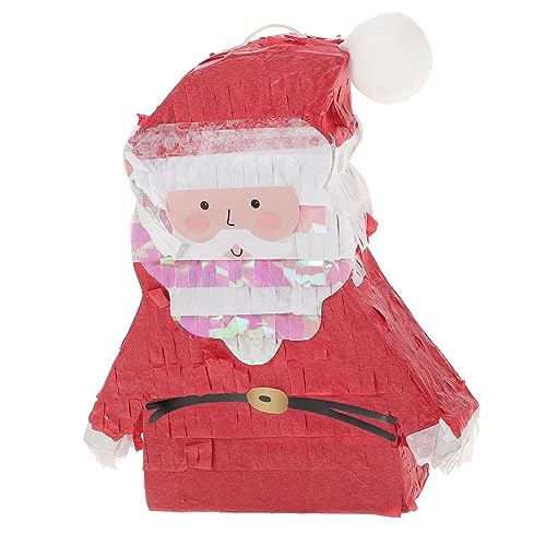 CIYODO Weihnachtspinata Geweih Piniata für die Weihnachtsfeier Überraschung Baum weihnachtsspielzeug kinder weihnachts party Piñata zerschmetterndes Spielzeug Piñata für Kinder Papier rot von CIYODO