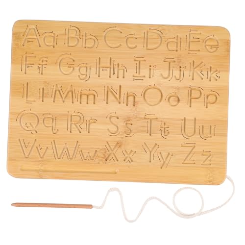 CIYODO Zeichenbrett für Buchstaben aus Holz Puzzle Alphabet Jumbo schreibübungen Buchstaben schreiben holzbrettchen Doppelseitiges Zeichenbrett für Buchstaben Holzzahlen hölzern von CIYODO