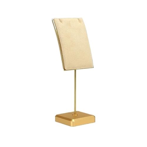 CJHFR472SG Schmuckaufbewahrung Halskette Schmuck Display Rack Anhänger Schaufenster Display Requisiten Display Rack Metall Display Stand Schmuckhalter(Beige,Groß) von CJHFR472SG