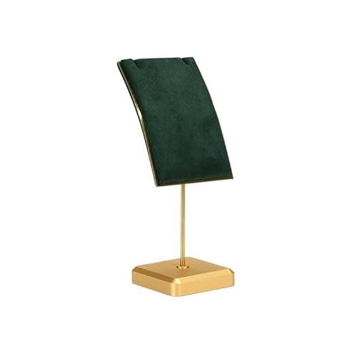 CJHFR472SG Schmuckaufbewahrung Halskette Schmuck Display Rack Anhänger Schaufenster Display Requisiten Display Rack Metall Display Stand Schmuckhalter(Green,Mittel) von CJHFR472SG