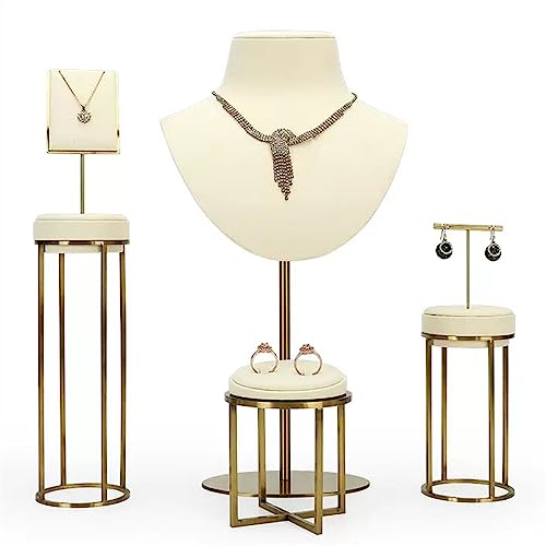 Schmuckaufbewahrung Halsketten-Ketten-Schmuck-Büsten-Display-Halter-Ständer – Halsketten-Anhänger-Halter-Büsten-Ständer 3D-Schmuck-Büsten-Ständer, Anhänger-Halsketten-Display-Set mit 4 Stück Schmuckha von CJHFR472SG