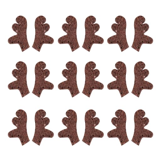 Glitzer-Geweih Mini Rentier Hirsch Hörner Verzierungen Elch Tiere Horn Charms Weihnachten Stirnband Dekoration für Haarschmuck Handwerk 10 Paar von CJKDXDH