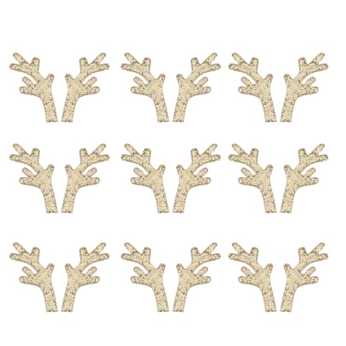 Glitzer-Geweih Mini Rentier Hirsch Hörner Verzierungen Elch Tiere Horn Charms Weihnachten Stirnband Dekoration für Haarschmuck Handwerk 10 Paar von CJKDXDH