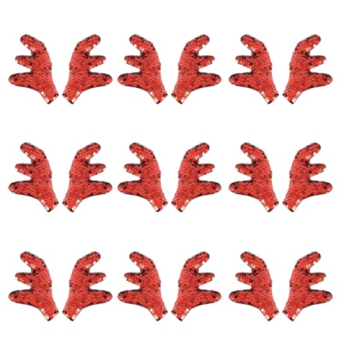 Glitzer-Geweih Mini Rentier Hirsch Hörner Verzierungen Elch Tiere Horn Charms Weihnachten Stirnband Dekoration für Haarschmuck Handwerk 10 Paar von CJKDXDH