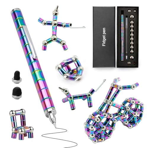 Fidget Pen als Geschenk Teenager, Magnetischer Kugelschreiber, Multifunktionaler Magnet Stift mit Touchscreen Funktion, Stressabbau Magnetstift Lustige Geschenke, Coole Sachen für Jungs Männer Kinder von CJMUQHEHH