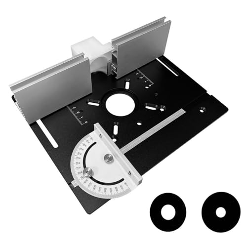 CJNQQJWS Aluminium Router Tisch Insert Platte mit Gehrung Gauge Guide für Holzbearbeitung Bänke Haltbarkeit und Verschleiß Beständig von CJNQQJWS