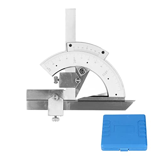 CJNQQJWS Nonius-Winkelmesser, 0 bis 320° Universal-Winkelmesser mit Feineinstellung, Messlineal für Holzbearbeitung, Tischlerei, Baugewerbe, Heimwerker (normaler Typ aus Kohlenstoffstahl) von CJNQQJWS