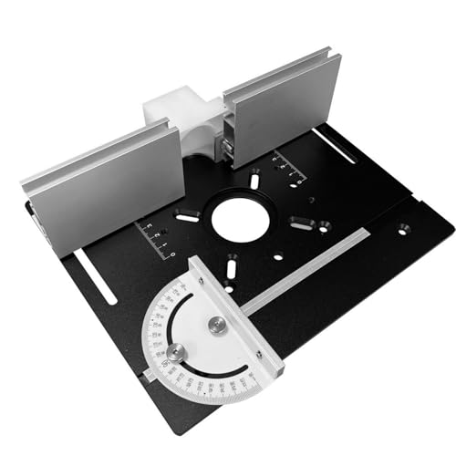 CJNQQJWS Präzise Router Tisch Insert Platte Aluminium Trimmen Gravur Tisch Für Holzbearbeitung Bänke Mit Miter Gauge Guide von CJNQQJWS