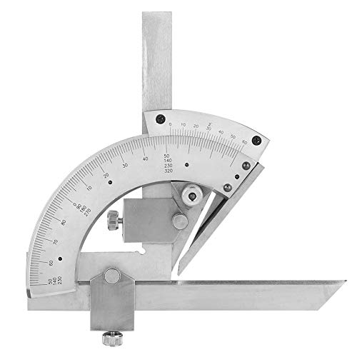 CJNQQJWS Universal-Winkelmesser, 0 bis 320 ° Winkelmesser aus Kohlenstoffstahl mit Feineinstellung, Nonius-Winkelmesser für Holzbearbeitung, Bauwesen, Mechanik von CJNQQJWS