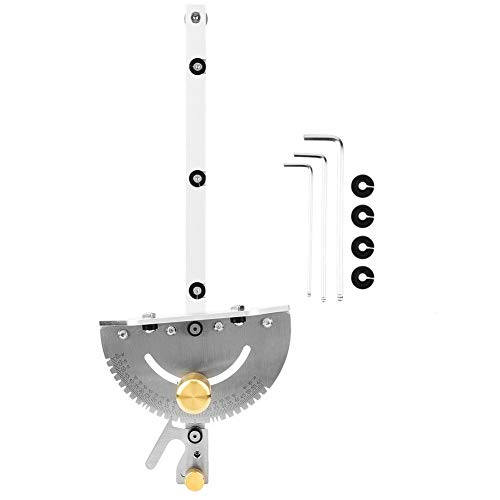 Gehrungslehre, universelle kompakte Gehrungslehre mit Messinggriff, hochpräzise Tischkreissägen-Gehrungslehre, hochpräziser Gehrungssägen-Winkelmesser mit 3-teiligem Schraubenschlüssel, großartiges von CJNQQJWS