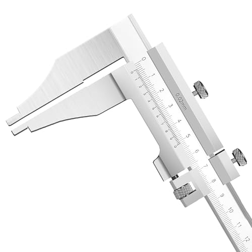 Messschieber Profi Messschieber Nonius Edelstahl Zoll/Metrisch für Innen-, Außen-, Tiefen- und Stufenmessungen Einweg-Messschieber 500mm [Krallenlänge 100mm] von CJNQQJWS